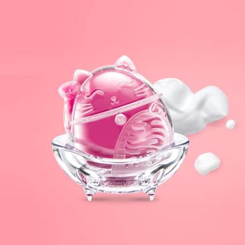 Organic ice Cream Bubble Cleanser_Lucky kitty 1capsule set